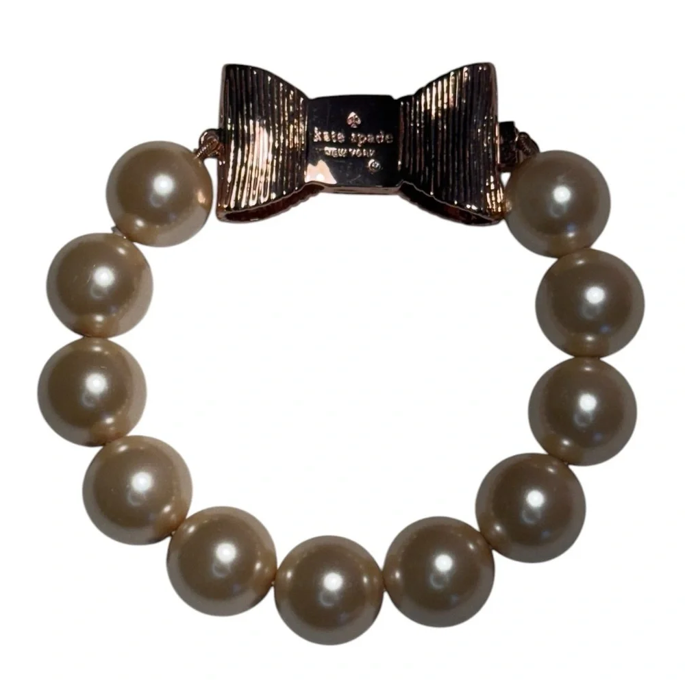 Kate Spade ♠️ All Wrapped Up In Pearls Large Bracelet - Picture 12 of 15